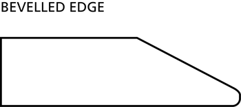 Bevelled edge