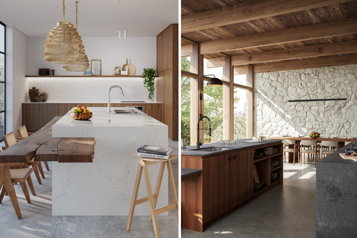 5131 Calacatta Nuvo  and&nbsp;4033 Rugged Concrete&nbsp;