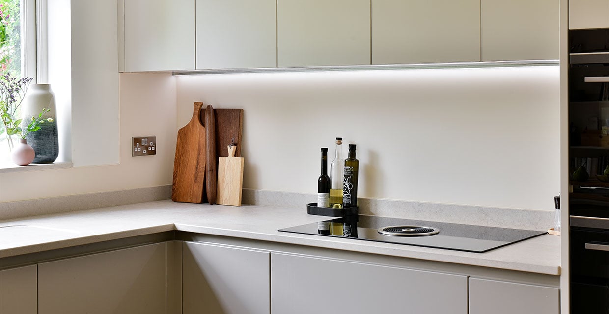 Caesarstone Topus Concrete kitchen worktops chosen by Ashley Jay