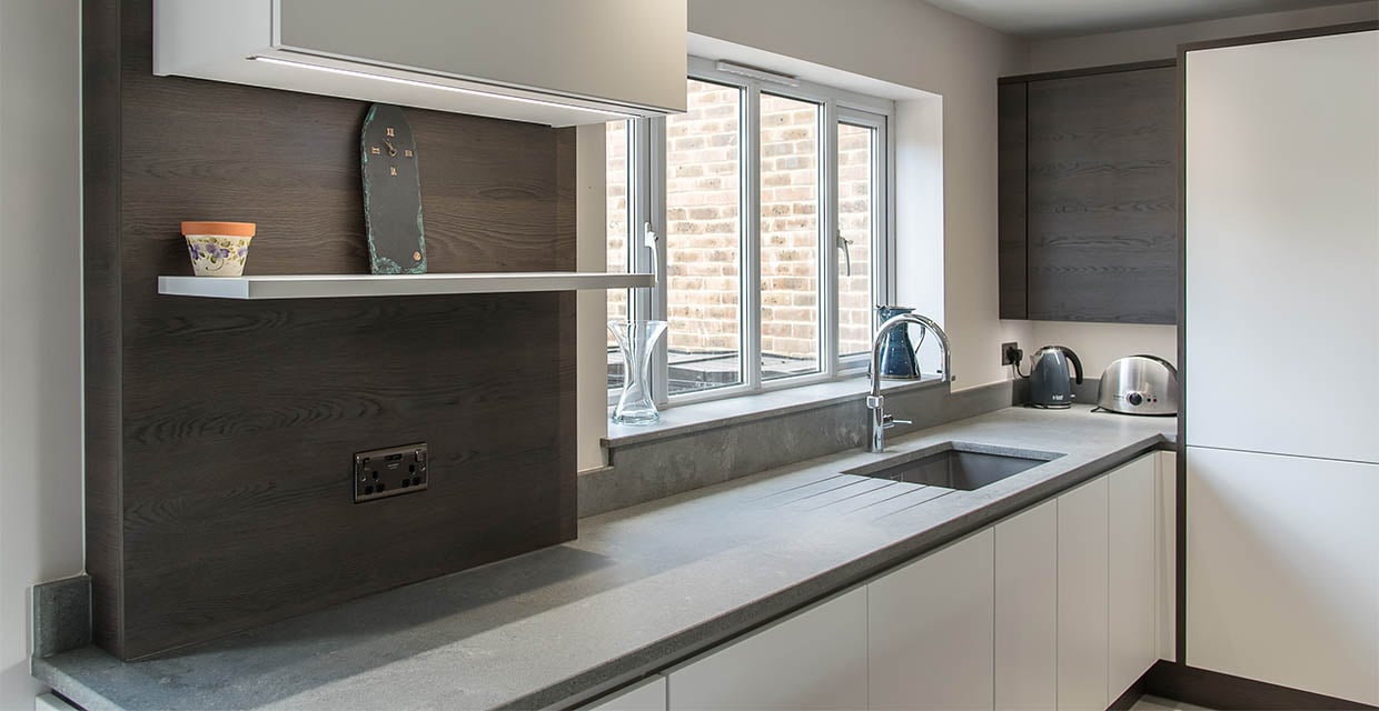 grey kitchen worktop design