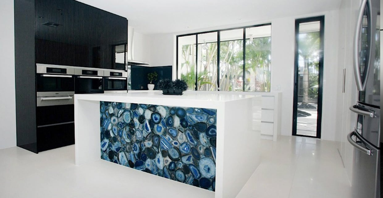 blue agate kitchen design
