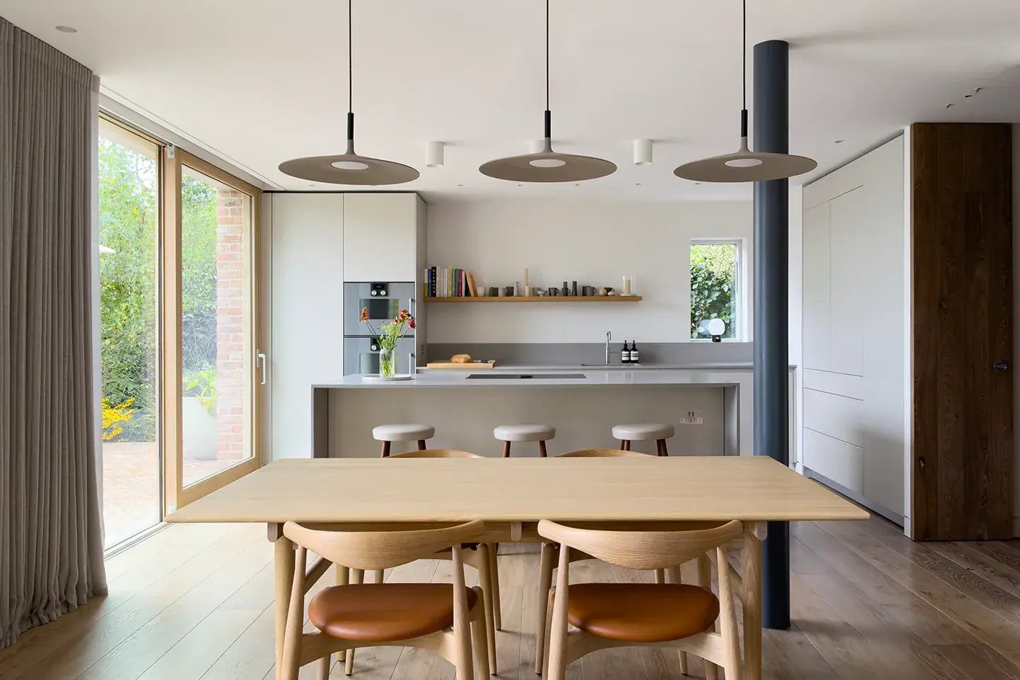 Caesarstone Raw Concrete kitchen island in modern kitchen