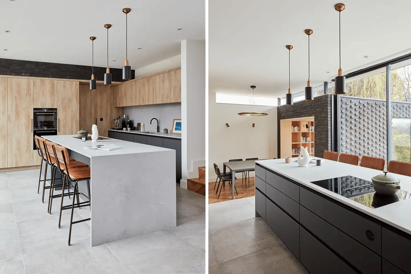 Caesarstone Airy Concrete modern kitchen island