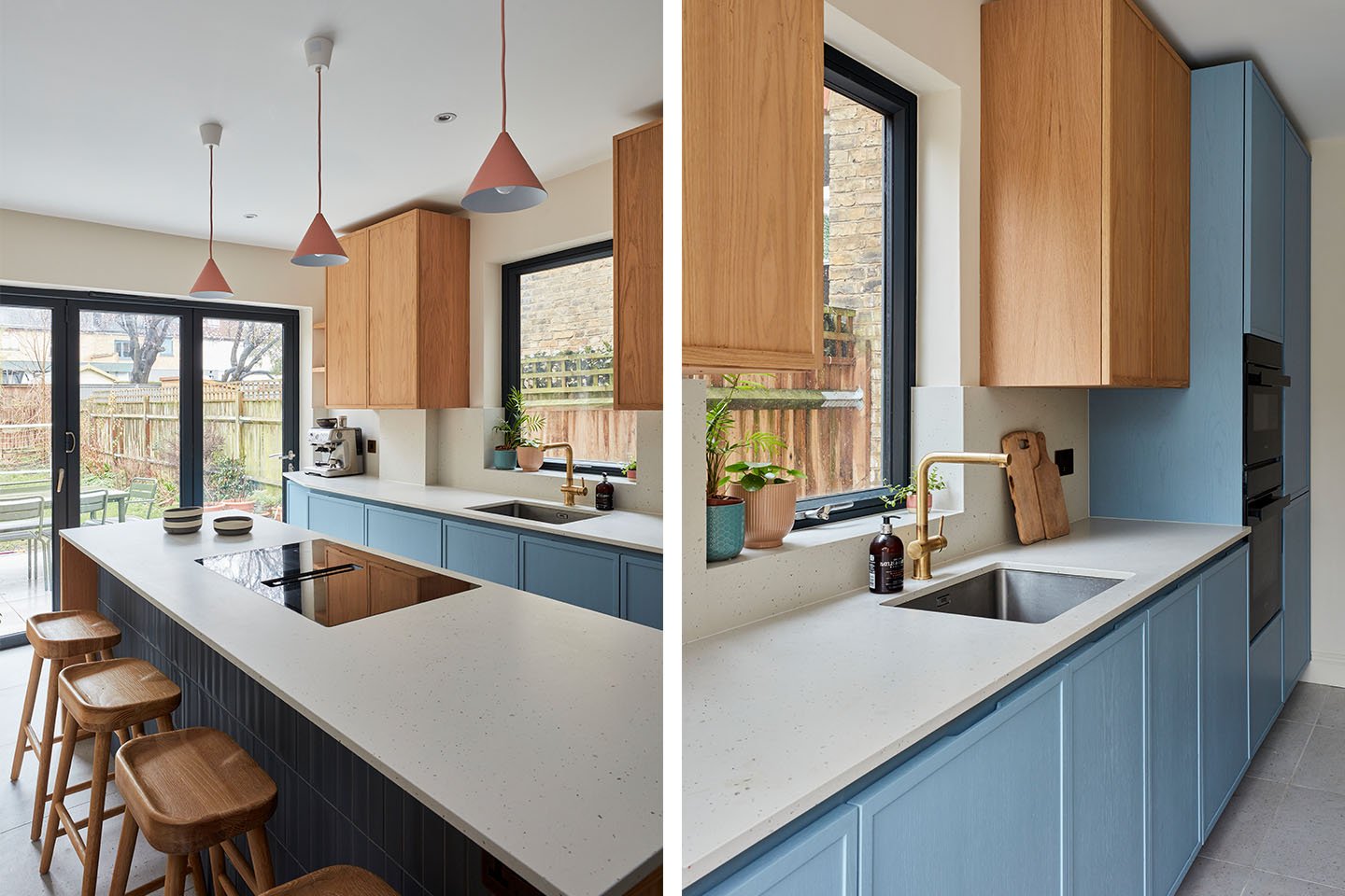 Caesarstone Frozen Terra breakfast bar and kitchen worktops