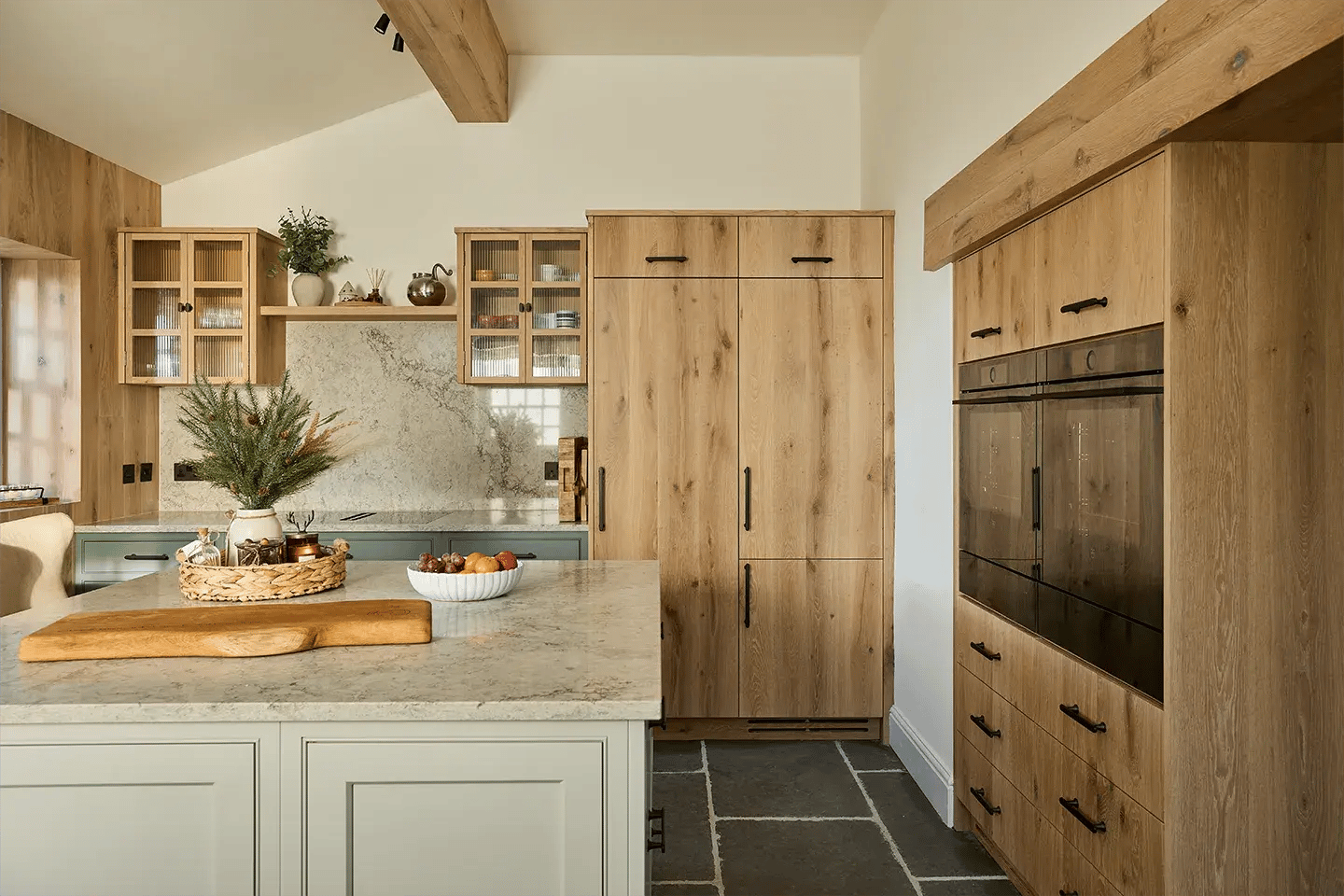 Caesarstone Moorland Fog kitchen island worktops and splashback
