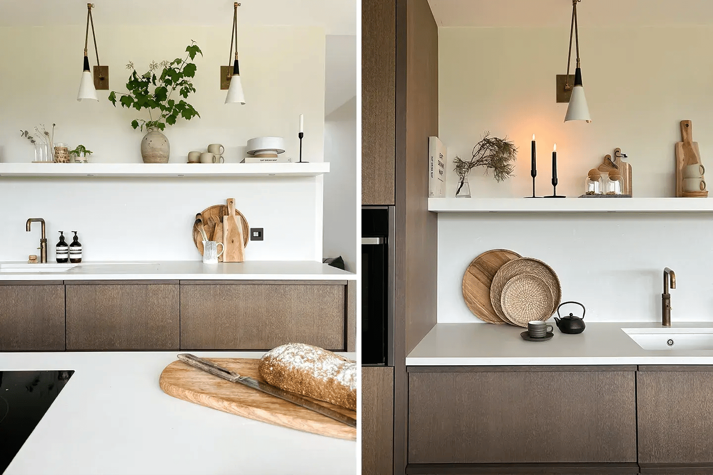 Caesarstone Fresh Concrete worktops, island and backsplash