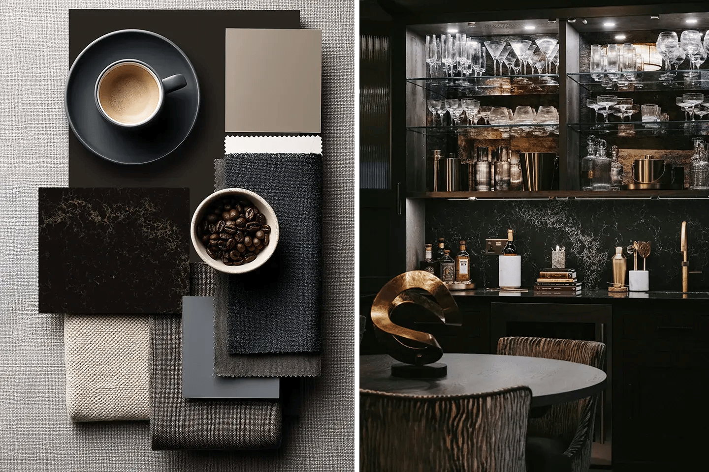 Caesarstone Vanilla Noir combined with Tom Howley’s Hazelwood cabinetry  with