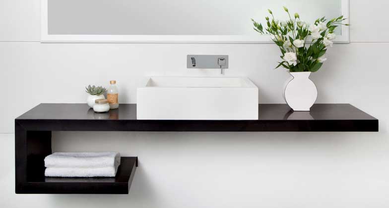 bathroom shelving