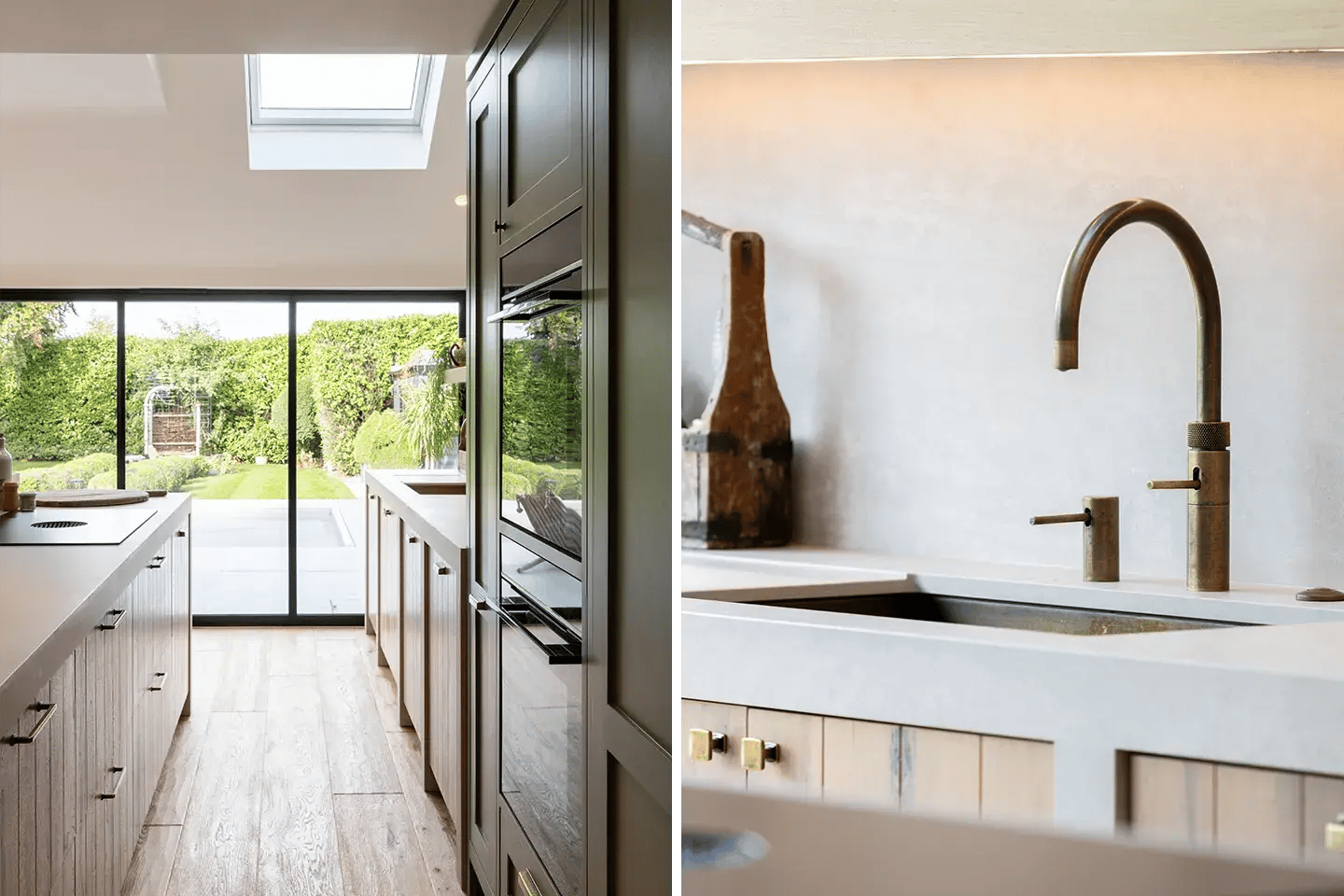 Close-Ups of Caesarstone Topus Concrete worktops and splashback