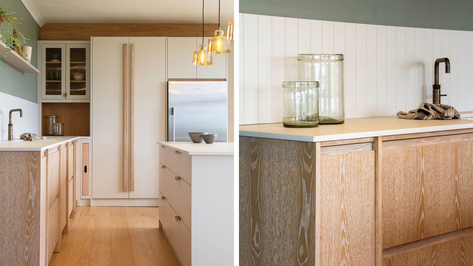 Close-up of Caesarstone Cloudburst Concrete kitchen worktops