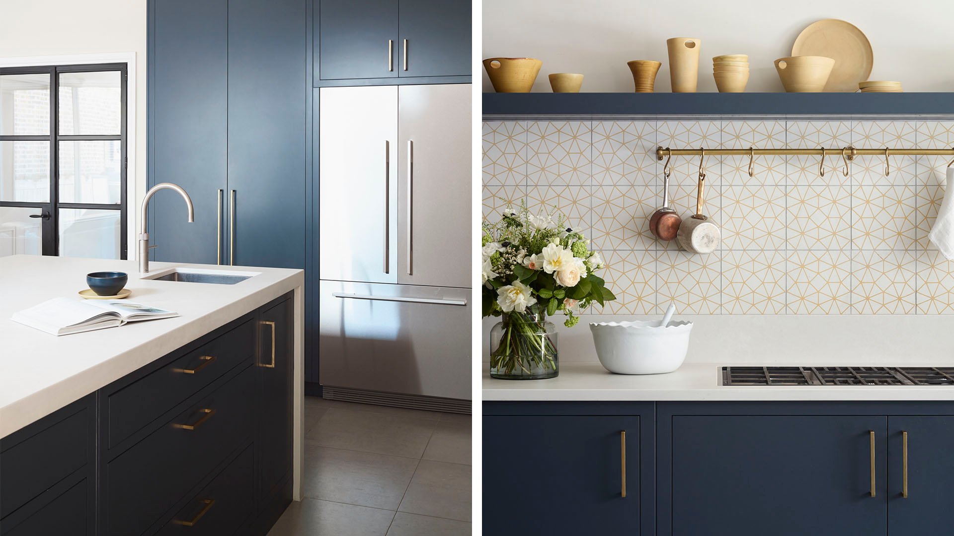 Luxury Roundhouse kitchen with Caesarstone Cloudburst Concrete quartz worktops