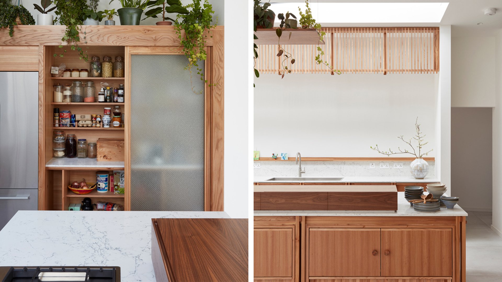 Japanese kitchen design featuring Caesarstone kitchen worktops