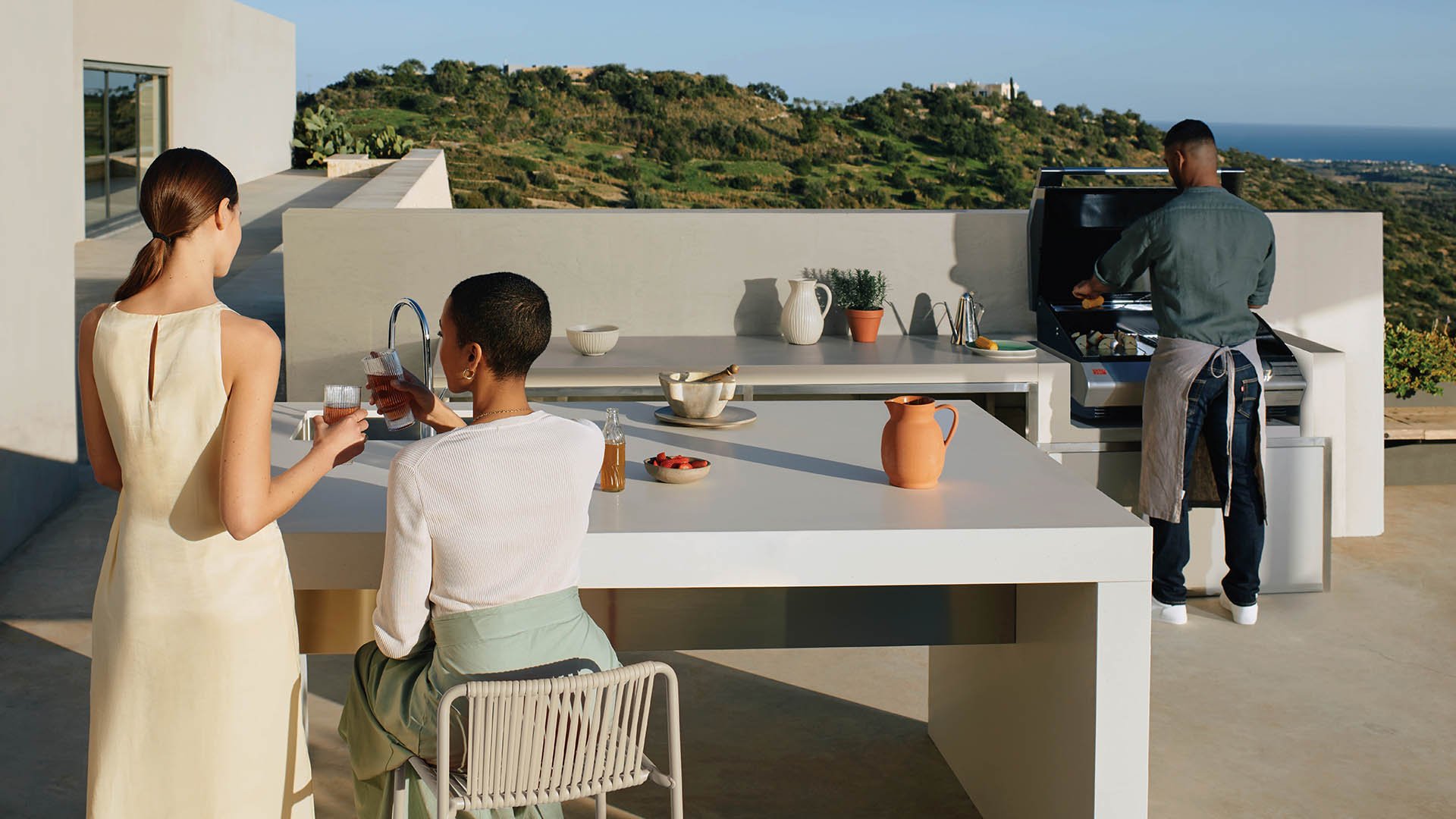 Caesarstone Outdoor Quartz worktop and island