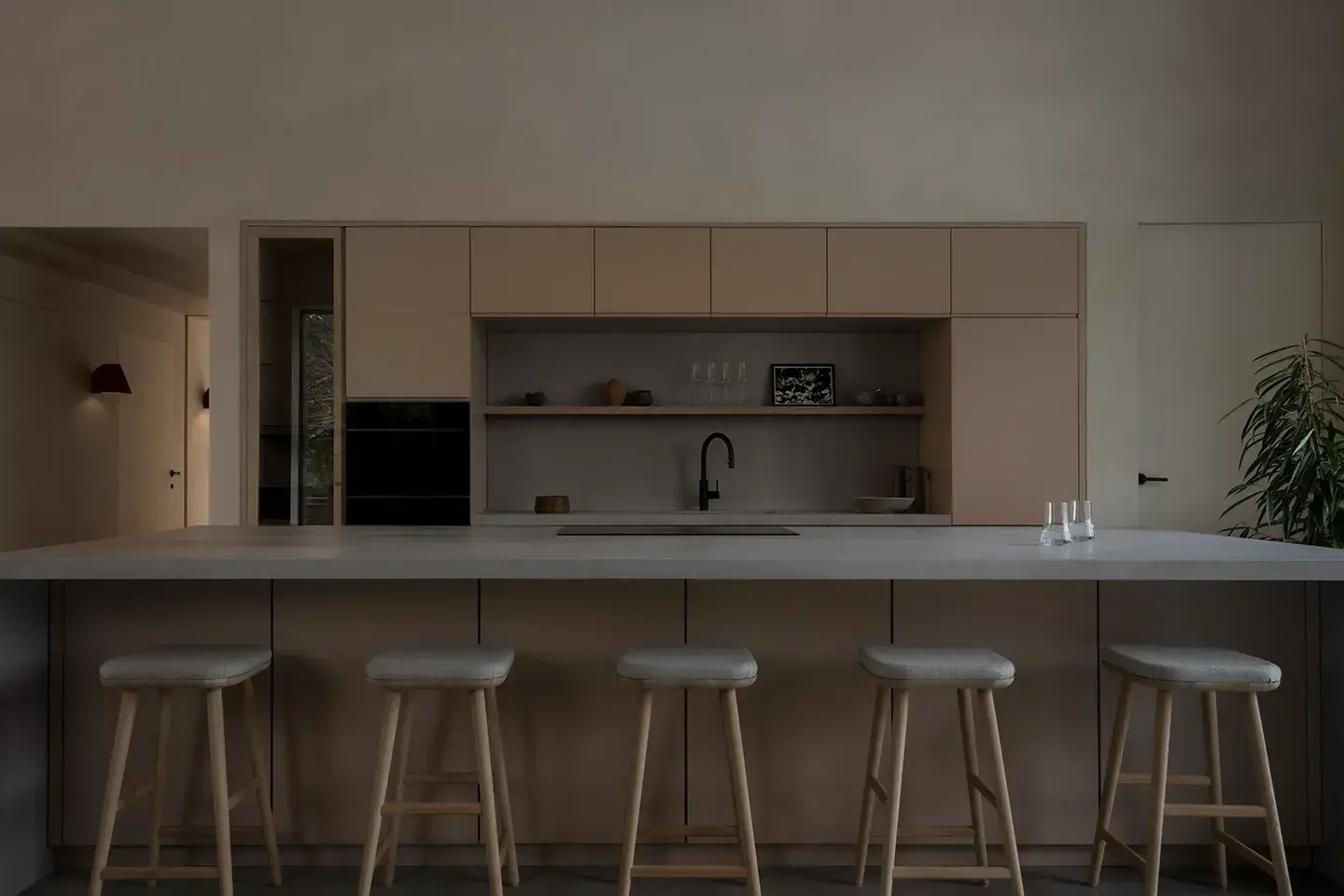 Caesarstone 4044 Airy Concrete kitchen worktops in a sustainable home