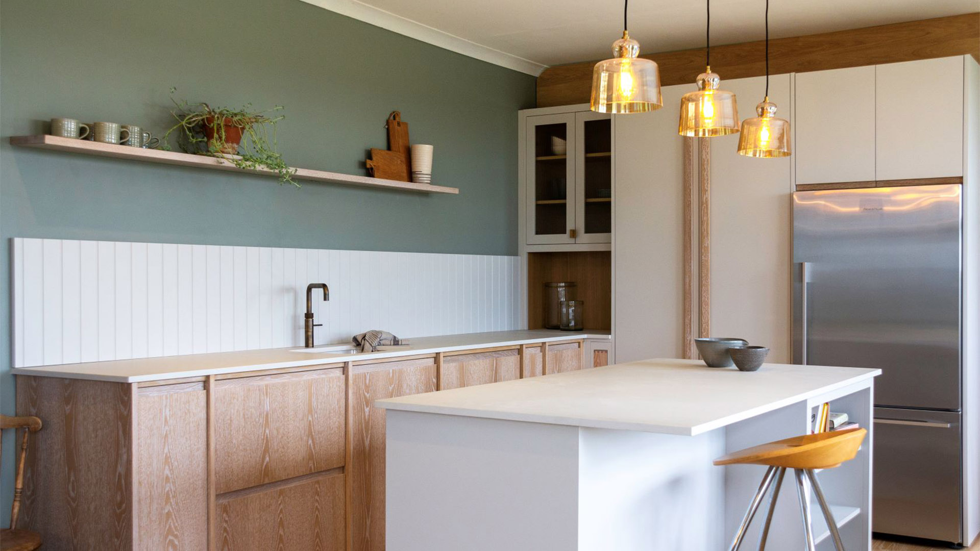 A Green Scheme: Dark Green Family Kitchen by Naked Kitchens - The Kitchen  Think